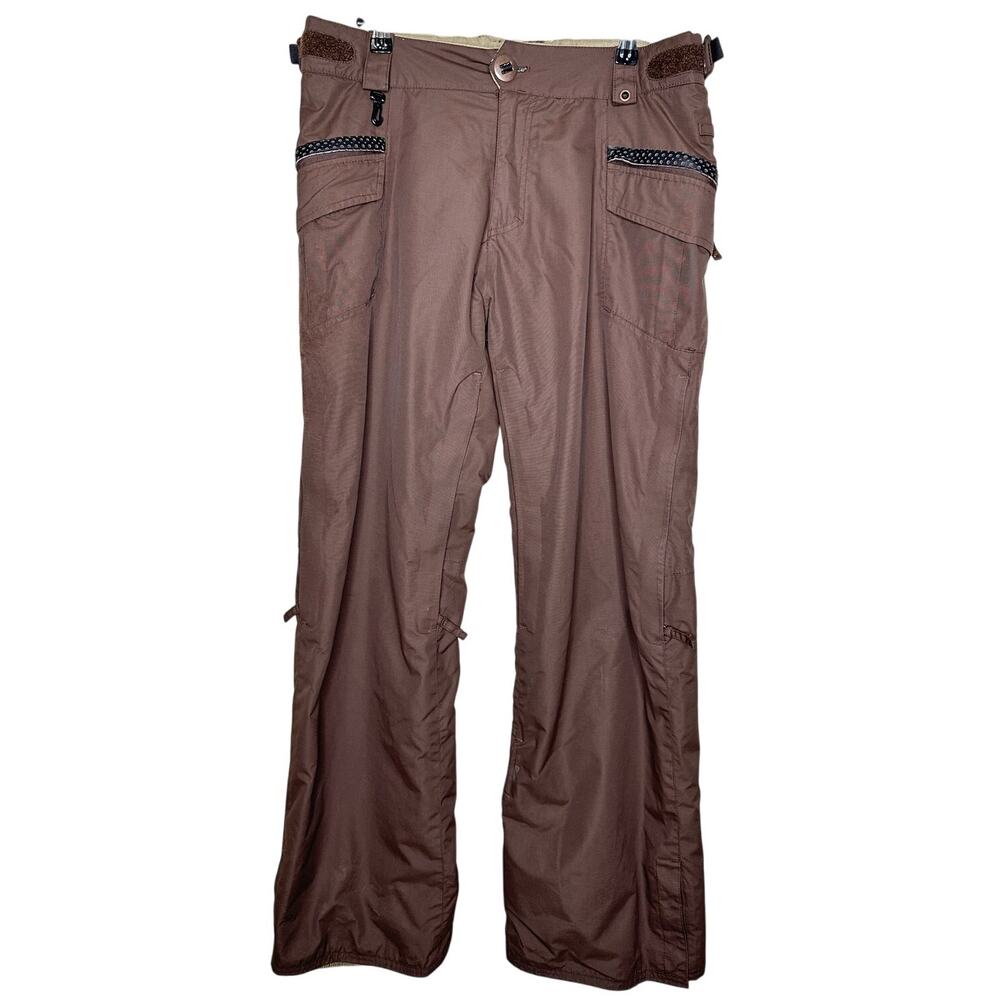 686 Ace Snowboard Snow Pants Faux Leather Trim Artist Collab Womens Size Medium